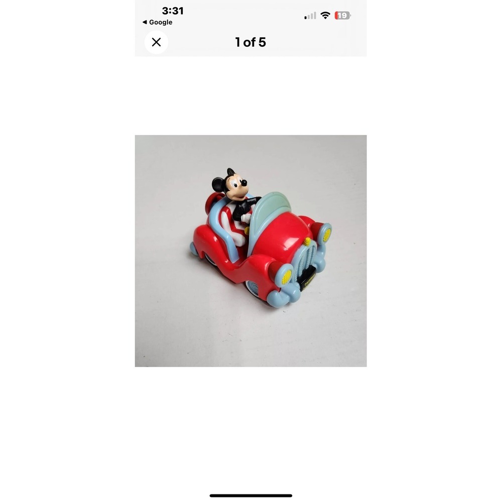Disney Parks Exclusive Mickey Mouse Friction Style‎ Pull Back Car Toy